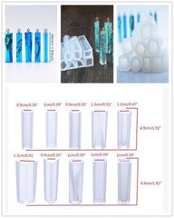 Resin Silicone Mold Square Cylinder Molds Craft Epoxy Mould Jewelry Making Kit
