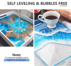Crystal Clear Epoxy Resin Kit 1 Gallon Self-Leveling Coating and Casting Resin