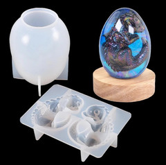 1Set 3D Dragon Egg Silicone Resin Mold DIY Craft Mould Home Decor – NEW