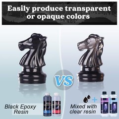 Black Resin Epoxy,44OZ Bubble Free & High-Gloss Epoxy Resin Kit,Self Leveling…