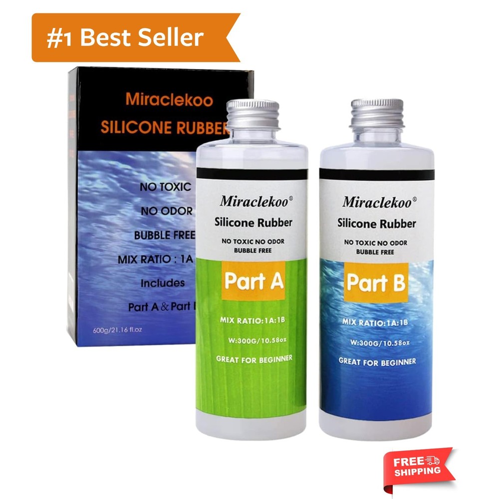 Silicone Mold Making Kit – 21.16 oz Clear Translucent Liquid Rubber