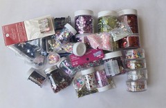 Large Destash Lot Of Large Glitter, Resin Inclusions, Confetti