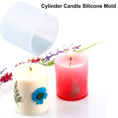 6 Pieces Cylinder Silicone Candle Molds Pillar Candle Silicone Molds Resin Ca…
