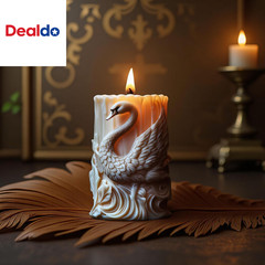 Swan Cylinder Candle Silicone Mold – Animal Pillar Column Resin Casting Mold for