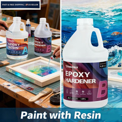 ZYNNORIX Resin Epoxy 1 Gallon,3×UV Resistant,Self 1 Gallon, 1 Gallon