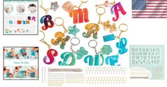 Personalized Letter Keychain Mold – 182pcs Crafting Kit