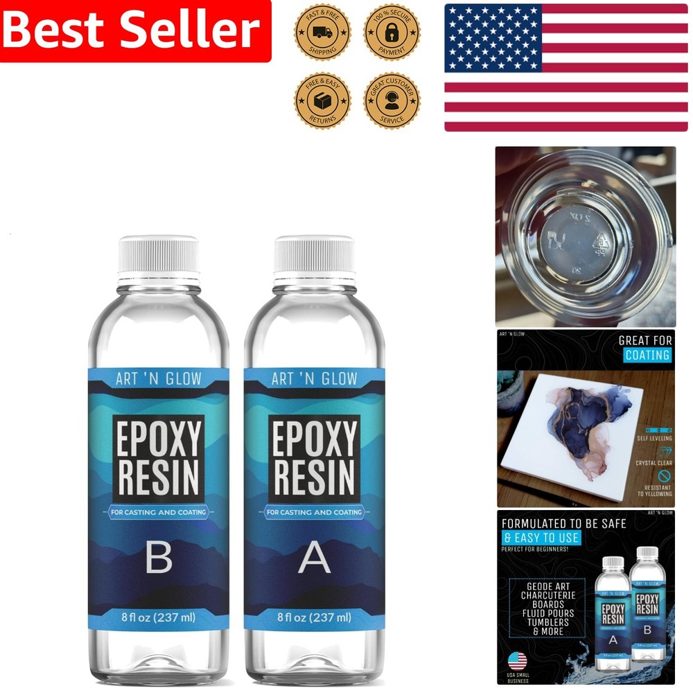 Art Resin 16oz Two Part Epoxy for Casting & Coating – Self Leveling, Food Safe