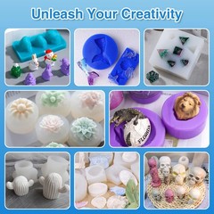 LET’S RESIN Silicone Mold Making Kit 36oz, 20A Flexible & Translucent