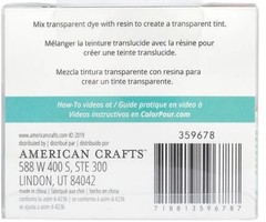 American Crafts Color Pour Resin Dyes .3oz 4/Pkg-Translucent