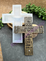 Crucifix-Cross Silicone Mold for Fondant-Resin-polymer Clay-Candy-Handcrafts-wax