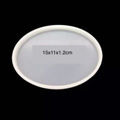 Oval Resin Silicone Molds Set Large Medium and Small, Shiny Resin Silicone Molds