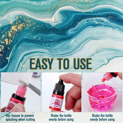 Epoxy Resin Color Pigment 24 Vivid Colors Liquid Epoxy Pigment Highly Concentrat