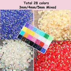 22000 PCS Multicolor Resin Rhinestones – Mixed Sizes for Stunning DIY Crafts
