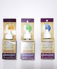 Castin’ Craft TRANSPARENT Resin Dye 1 oz – Choose Color: Amber, Green or Blue
