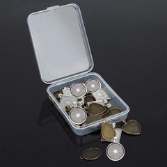 Resin Jewelry Molds Pendant Trays Making Kit with 30pcs 5 Styles Metal Pendan…