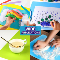 LEOBRO Silicone Mats, 3 PCS Silicone Mats for Crafts, Resin Molds, Play Dough Ma