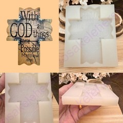 Cross wood imitation handmade silicone mold for crafts