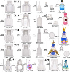 Small Bottle Container and Stopper UV Resin Epoxy Silicone Mold Jewelry Casting