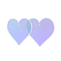 Heart Shaped Iridescent 3″ Acrylic Tile with Hole for Crafts and Party Decor