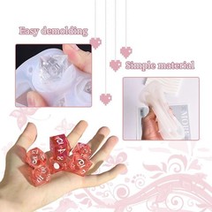 Dice Resin Molds Silicone, DND Dice and Dice Box Epoxy Resin Molds 7 Standard Po