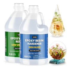 1 Gallon Crystal Clear Resin Kit No Bubble & Not Yellowing Resin WE SHIP OVERSEA
