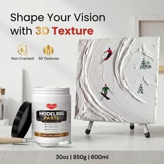 Modeling Paste 600 ml / 30 oz High Density Acrylic Medium for Texture Art an…
