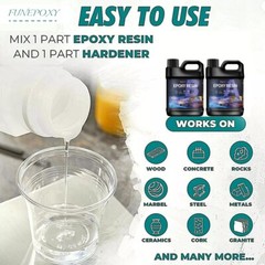 Epoxy Resin 1Gallon No Yellowing No Bubble easy mixing Crystal Clear Epoxy Resin