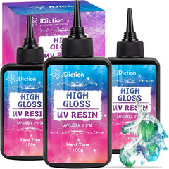 UV Resin, 300G High Gloss UV Resin Clear Solar Cure Sunlight Activated Glue Hard