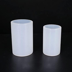 2Pcs 60Mm+50Mm Silicone Cylinder Resin Epoxy Casting Mould Jewelry Hand Making M