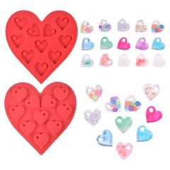 DIY Pendant Crystal Epoxy Resin Mold Heart Shaped Earrings Craft Making Tool