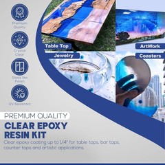 1 Gallon Premium Quality Clear Epoxy Resin Kit Non-Toxic High Gloss Thick Clear