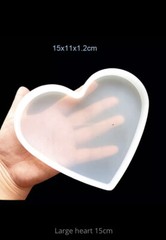 Heart Resin Silicone Molds Set Large Medium Small, Shiny Resin Silicone Molds