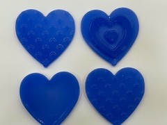 4 Large Silicone Heart Inlays For Resin