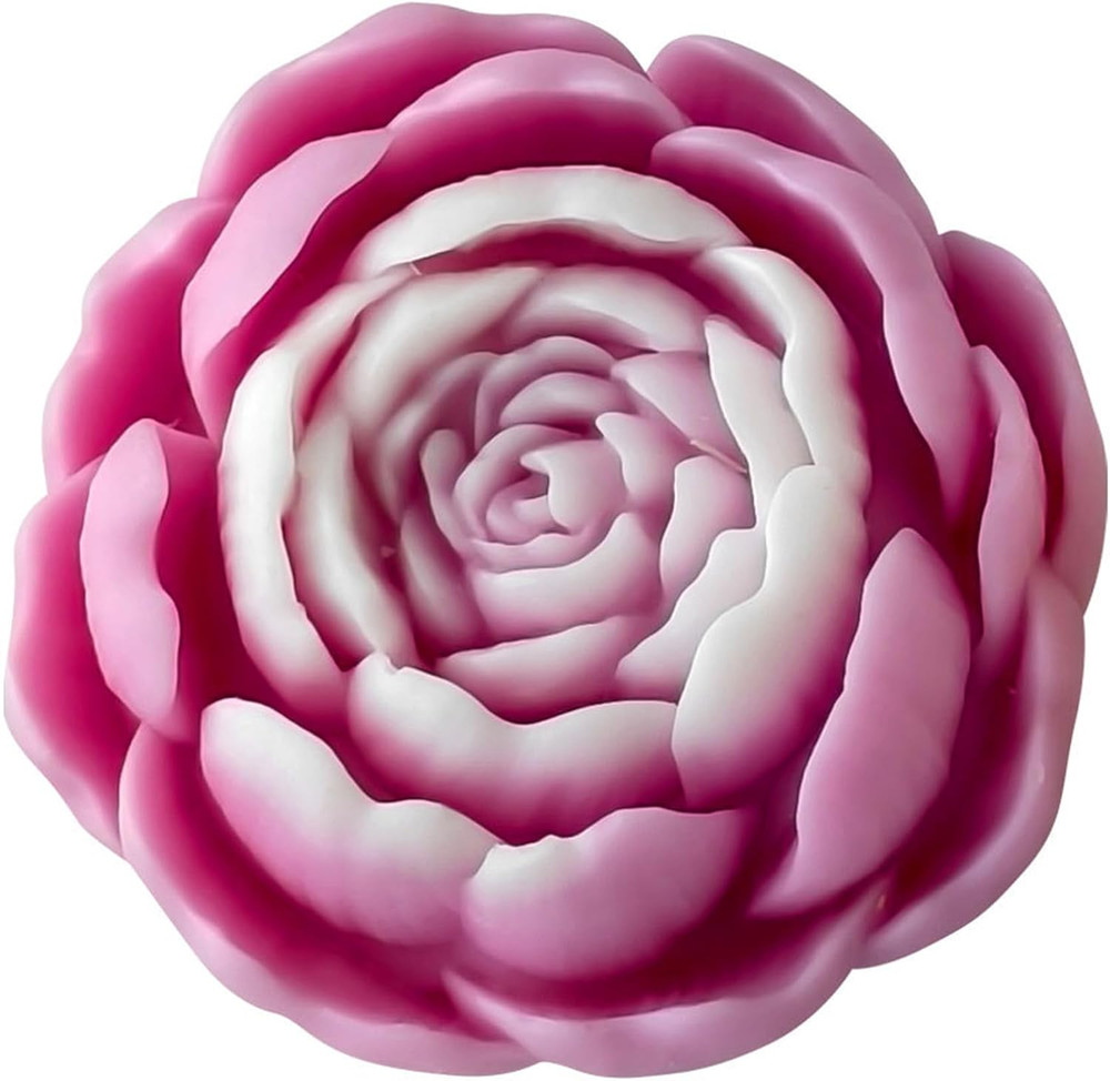 Tulip Flower Succulent Peony Half Open Rose Bud Cylinder Candle & Resin Mold – R