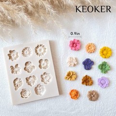 Polymer Clay Flower Molds 2 Pcs Jewelry Making Clay Cutters Medium Flower