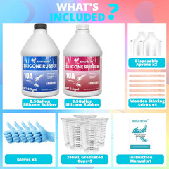 Translucent Silicone Mold Making Kit – 1 Gallon, 1:1 Mix, Fast Cure