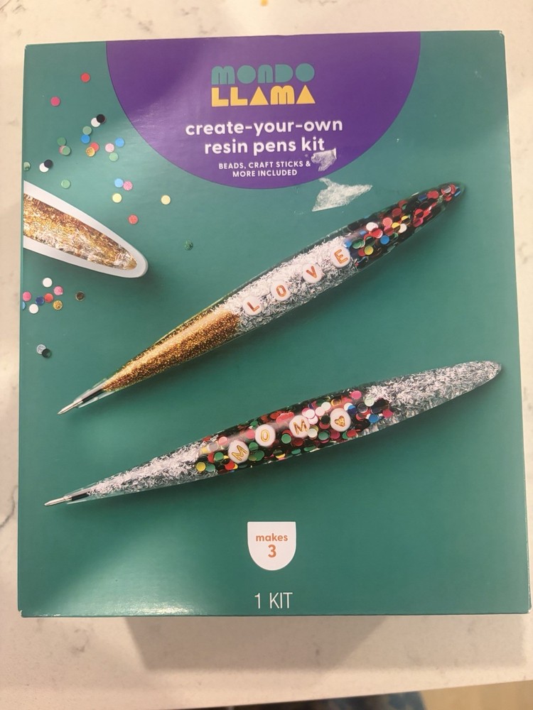 Mondo Llama Create-Your-Own Resin Pens Kit Multicolor Makes 3 Pens