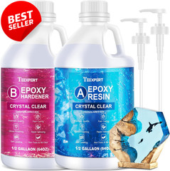 Crystal Clear Epoxy Resin Kit 1 Gallon Self-Leveling High Gloss US