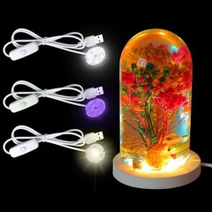 3Pcs Resin Silicone Mold Project Accessories USB Circular Light Strip round