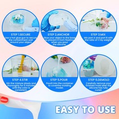 Silicone Mold Making Kit, 15A Liquid Silicone 1 Gallon, Translucent Clear Mol…