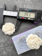 Roses silicone mold for Fondant-Resin-handcrafts-polymer clay- size 1.41″ round