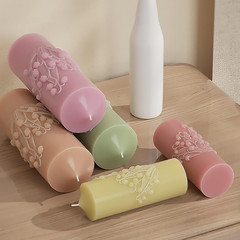 2 Pack Bell Orchid Cylinder Candle Mold – Resin Casting Silicone Mold for Home D