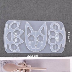 DIY Epoxy Silicone Mold Epoxy Resin Cat Shape Mould for Jewelry Casting Keychain