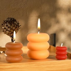 Silicone Candle Resin Molds 3Pk Round Cylinder Wave Spiral Casting Set