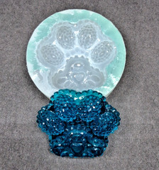 Handmade PAW PRINT diamond pendant J mold-MOLD ONLY