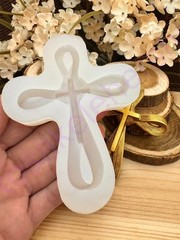 Golden bow Cross handmade silicone mold for crafts