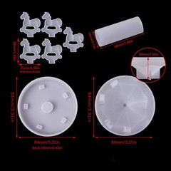 Carousel DIY Silicone Mold Epoxy Resin Casting Mould Ornaments Toys Craft Making