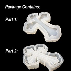 Fancy Cross Box Resin Silicone Mold, Jar Storage Mould with Lid for Ornament …