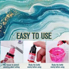 Epoxy Resin Color Pigment 24 Vivid Colors Liquid Epoxy Pigment Highly Concentrat