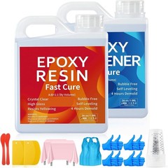 Self-Leveling Epoxy Resin 72oz Kit, Fast Curing and No Bubbles for Art Projects